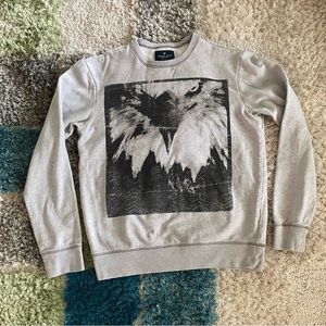 American Eagle outfitters, gray sweatshirt, eagle picture small